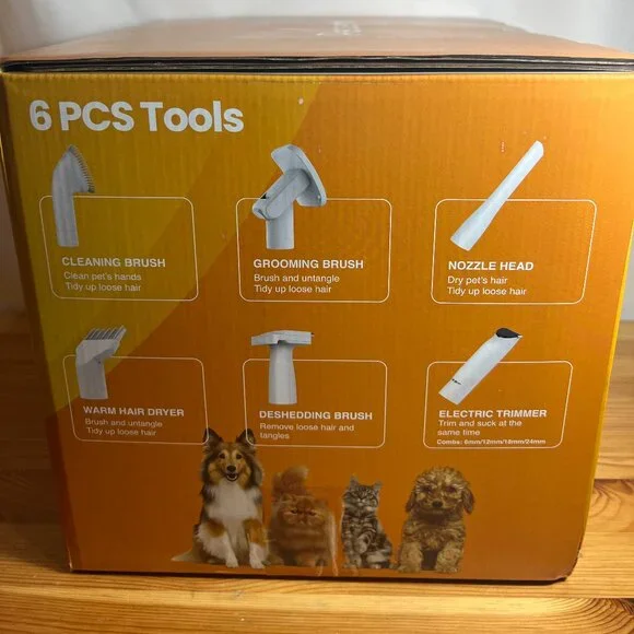 Pet Terra 5-in-1 Grooming Kit - Dry, Vacuum, Trim For Dogs
